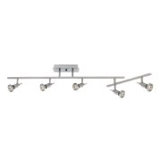 Picture of 5w (5 x 1) 1900lm 30k Viper GU-10 Replaceable LED Dry Location Brushed Steel 5-Light Dimmable LED Semi-Flush with Articulating Arm (CAN 5.1"x8"x1.5")