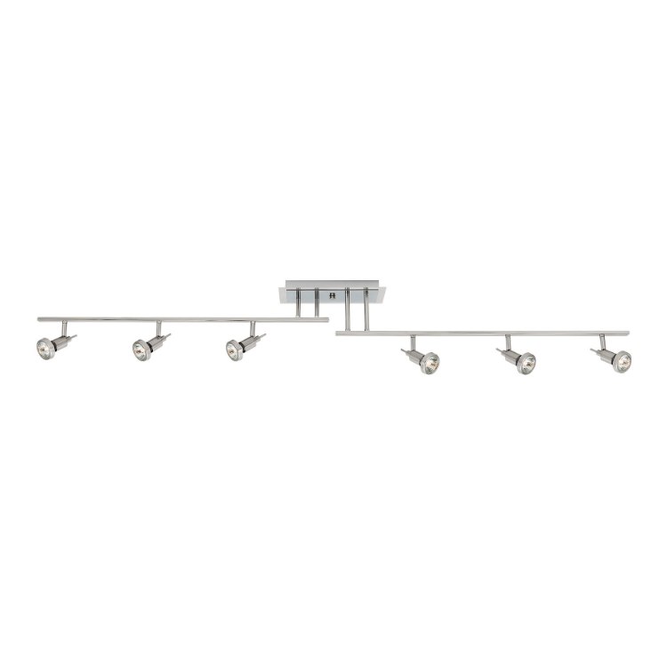 Foto para 5w (6 x 0.833333) 2280lm 30k Viper GU-10 Replaceable LED Dry Location Brushed Steel 6-Light Dimmable LED Off-Set Semi-Flush (CAN 6"x11")