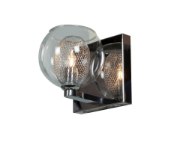 Picture of 4.5w 450lm 30k Aeria G9 Replaceable LED Damp Location Chrome Clear 1-Light Dimmable LED Metal Foil in Glass Vanity (CAN 4.75"x4.75"x1.25")