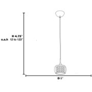 Picture of 4.5w 450lm 30k Glam G9 Replaceable LED Dry Location Chrome 1-Light Dimmable LED Mirror Glass Pendant (OA HT 123") (CAN 2.25"Ø4.75")