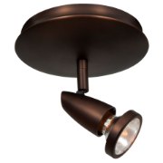 Picture of 5w 250lm 30k Mirage GU-10 Replaceable LED Dry Location Bronze 1-Light Dimmable LED Swivel Spot (CAN 1")