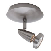 Picture of 5w 250lm 30k Mirage GU-10 Replaceable LED Dry Location Brushed Steel 1-Light Dimmable LED Swivel Spot (CAN 1")