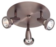 Foto para 5w (3 x 1.66667) 750lm 30k Mirage GU-10 Replaceable LED Dry Location Bronze 3-Light Dimmable LED Cluster Spot