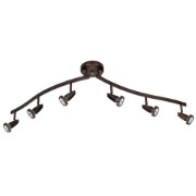 Foto para 5w (6 x 0.833333) 1500lm 30k Mirage GU-10 Replaceable LED Dry Location Bronze 6-Light Dimmable LED Semi-Flush with Articulating Arms (CAN 1")