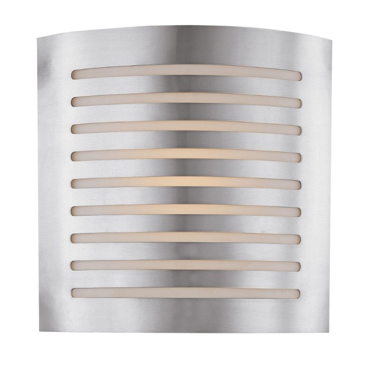 Foto para 16w 1650lm 30k Krypton SSL Dedicated LED Damp Location Brushed Steel Opal Dimmable LED Wall Fixture 12"x12" (CAN 12"x11.25"x0.75")