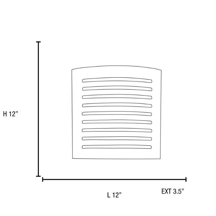 Foto para 16w 1650lm 30k Krypton SSL Dedicated LED Damp Location Brushed Steel Opal Dimmable LED Wall Fixture 12"x12" (CAN 12"x11.25"x0.75")