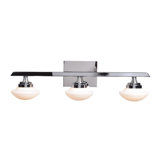 Picture of 4w (3 x 1.33333) 1200lm 30k Atomiser SSL Dedicated LED Damp Location Chrome Opal 3-Light Dimmable LED Vanity
