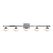 Picture of 4w (5 x 0.8) 2000lm 30k Atomiser SSL Dedicated LED Damp Location Chrome Opal 5-Light Dimmable LED Vanity