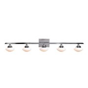 Foto para 4w (5 x 0.8) 2000lm 30k Atomiser SSL Dedicated LED Damp Location Chrome Opal 5-Light Dimmable LED Vanity