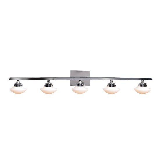 Picture of 4w (5 x 0.8) 2000lm 30k Atomiser SSL Dedicated LED Damp Location Chrome Opal 5-Light Dimmable LED Vanity