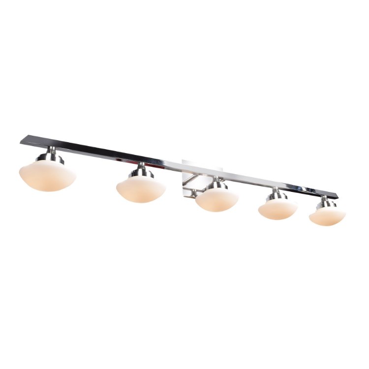 Foto para 4w (5 x 0.8) 2000lm 30k Atomiser SSL Dedicated LED Damp Location Chrome Opal 5-Light Dimmable LED Vanity