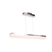 Foto para 19w (2 x 9.5) 4000lm 30k Linear SSL Dedicated LED Dry Location Chrome Acrylic Lens Dimmable LED Double Bar Pendant (OA HT 125") (CAN 3.5"x13"x1.75")