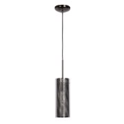 Foto para 60w 800lm 27k Multis E-26 Incandescent Dry Location Black Chrome Clear 1-Light Encaged Glass Pendant (OA HT 134") (CAN 1.5"Ø5.13")