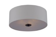 Foto para Bongo 3-Light Flush Mount OI Linen Fabric MB Incandescent Incandescent