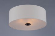 Foto para Bongo 3-Light Flush Mount OI Linen Fabric MB Incandescent Incandescent