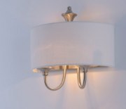 Foto para Bongo 1-Light Wall Sconce SN Linen Fabric MB Incandescent Incandescent