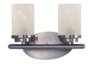 Foto para Corona 2-Light Bath Vanity PC Frosted Frosted Glass MB Incandescent Incandescent