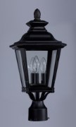 Foto para Knoxville 3-Light Outdoor Post BZ Clear CA Incandescent E12 Incandescent