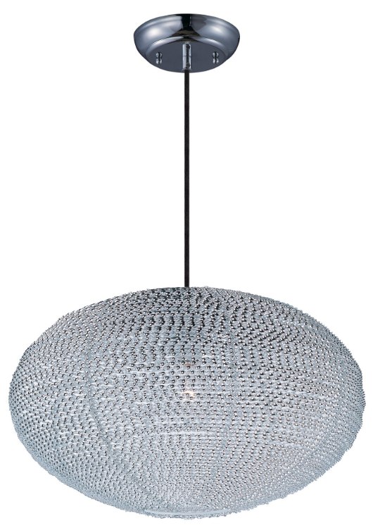 Foto para Twisp 1-Light Pendant PC Aluminum Strand MB Incandescent Incandescent 20"x20"x12" (OA HT 132") (CAN 4.75"x4.75"x1.1")