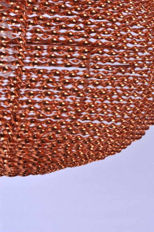 Foto para Twisp 1-Light Pendant CP Aluminum Strand MB Incandescent Incandescent 16"x16"x9.5" (OA HT 129.5")