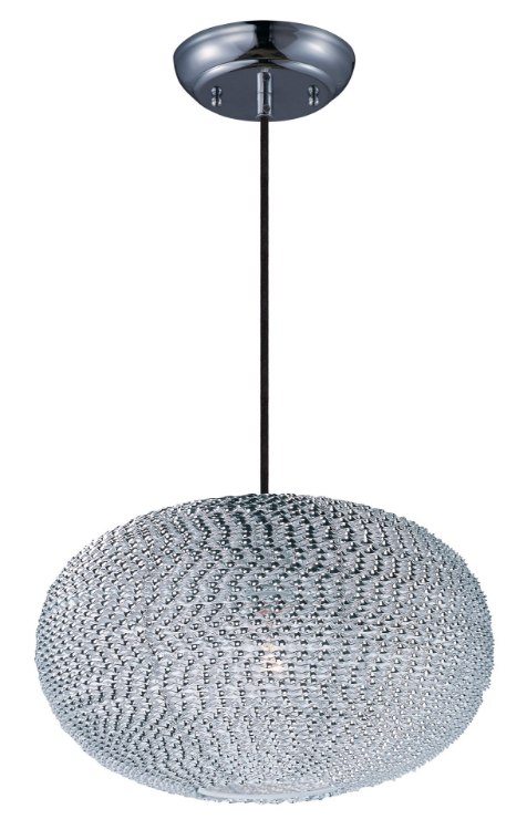 Foto para Twisp 1-Light Pendant PC Aluminum Strand MB Incandescent Incandescent 16"x16"x9.5" (OA HT 129.5") (CAN 4.75"x4.75"x1.1")