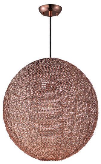 Foto para Twisp 1-Light Pendant CP Aluminum Strand MB Incandescent Incandescent 20"x20"x20" (OA HT 140")