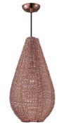 Foto para Twisp 1-Light Pendant CP Aluminum Strand MB Incandescent Incandescent 11"x11"x20" (OA HT 140")