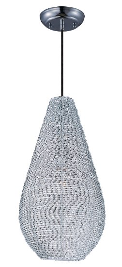 Foto para Twisp 1-Light Pendant PC Aluminum Strand MB Incandescent Incandescent 11"x11"x20" (OA HT 140") (CAN 4.75"x4.75"x1.1")