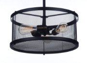 Foto para Palladium 3-Light Pendant BKNAB Steel Mesh MB Incandescent Incandescent (OA HT 40.75") (CAN 5"x5"x1.25")