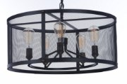 Foto para Palladium 6-Light Chandelier BKNAB Steel Mesh MB Incandescent Incandescent 36" Chain