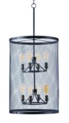 Foto para Palladium 8-Light Chandelier BKNAB Steel Mesh MB Incandescent Incandescent 36" Chain