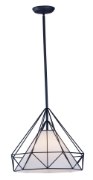 Foto para TeePee 1-Light Pendant BK Fabric MB Incandescent Incandescent (OA HT 23.5"-47.75") (CAN 6"x6"x1")