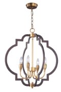 Foto para Crest 4-Light Chandelier OIAB CA Incandescent E12 Incandescent (OA HT 27.75"-64.75") (CAN 5"x5"x1.25")36" Chain