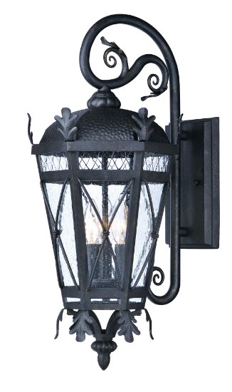 Foto para Canterbury DC Wall Lantern Wet AT Seedy Glass CA Incandescent E12 Incandescent 9.5"x22.5"