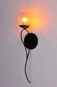 Picture of Reverb 1-Light Wall Sconce TBZSBR Topaz Bubble Glass Bubble Glass G9