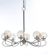 Foto para Reverb 8-Light Pendant TBZSBR Topaz Bubble Glass Bubble Glass G9 (OA HT 26"-66.75") (CAN 5"x5"x1")36" Chain