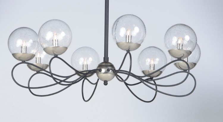 Foto para Reverb 10-Light Pendant TXBPN Bubble Glass Bubble Glass G9 Xenon 38"x38"x28" (OA HT 28"-69") (CAN 6.25"x6.25"x1.25")36" Chain