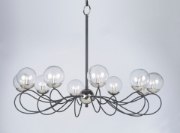 Foto para Reverb 10-Light Pendant TXBPN Bubble Glass Bubble Glass G9 Xenon 38"x38"x28" (OA HT 28"-69") (CAN 6.25"x6.25"x1.25")36" Chain