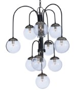 Foto para Reverb 10-Light Pendant TXBPN Bubble Glass Bubble Glass G9 Xenon 30"x30"x34" (OA HT 34"-74.5") (CAN 6"x6"x1.25")36" Chain