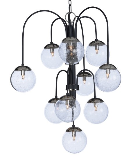 Foto para Reverb 10-Light Pendant w/LED Bulbs TXBPN Bubble Glass Bubble Glass G9 LED 30"x30"x34" (OA HT 34"-74.5") (CAN 6"x6"x1.25")36" Chain