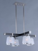 Foto para Maritime 4-light Pendant WEPN Fiber Fabric MB Incandescent Incandescent (OA HT 10"-53.25") (CAN 11"x5.25"x1")