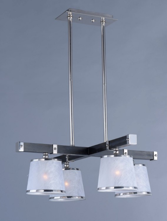 Foto para Maritime 4-light Pendant WEPN Fiber Fabric MB Incandescent Incandescent (OA HT 10"-53.25") (CAN 11"x5.25"x1")