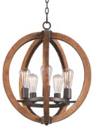 Foto para Bodega Bay 5-Light Chandelier w/Bulb AR MB Incandescent Incandescent (OA HT 65")36" Chain