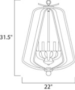 Foto para Road House 5-Light Chandelier BWIO CA Incandescent Incandescent (OA HT 26.13"-64.13")36" Chain