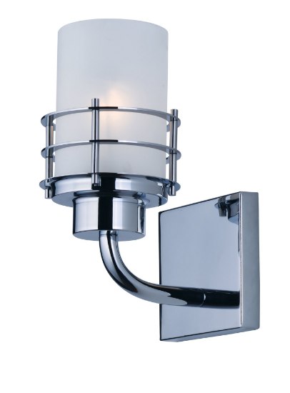 Foto para Tier 1-Light Bath Vanity PC Frosted Frosted Glass MB Incandescent Incandescent