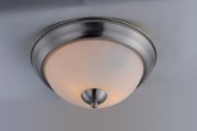 Foto para Taylor 2-Light Flush Mount SN Satin White Opal Glass MB Incandescent Incandescent 11.25"x11.25"x5.5"