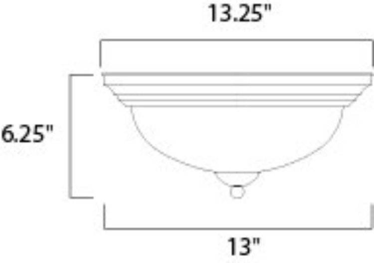 Foto para Taylor 2-Light Flush Mount SN Satin White Opal Glass MB Incandescent Incandescent 13.25"x13.25"x6.25"