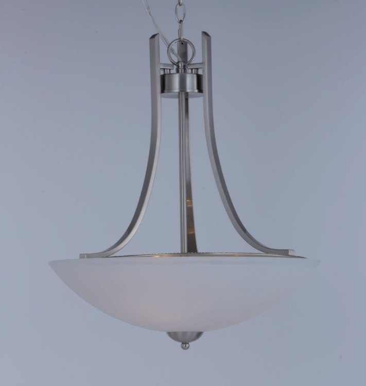 Foto para Taylor 3-Light Pendant SN Satin White Opal Glass MB Incandescent Incandescent 36" Chain