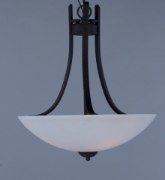 Foto para Taylor 3-Light Pendant TXB Satin White Opal Glass MB Incandescent Incandescent 36" Chain