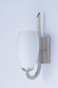 Foto para Taylor 1-Light Wall Sconce SN Satin White Opal Glass MB Incandescent Incandescent